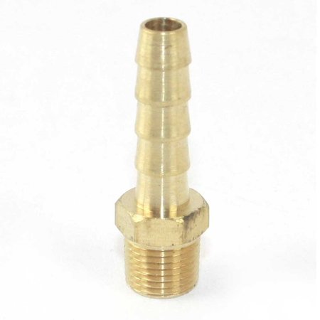 INTERSTATE PNEUMATICS Brass Hose Barb Fitting, Connector, 1/4 Inch Barb X 1/8 Inch NPT Male End FM24